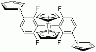 Bis(cyclopenta-1,3-diene)bis(1-(2,4-difluorophenyl)-3H-pyrrol-3-yl)titanium molecular structure (CAS 125051-32-3)