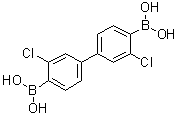 (3,3'-Dichloro[1,1'-biphenyl]-4,4'-diyl)bis[boronic acid] molecular structure (CAS 1250864-03-9)