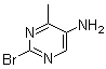 2-Bromo-4-methyl-5-pyrimidinamine molecular structure (CAS 1251032-89-9)