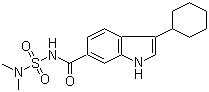 3-Cyclohexyl-N-[(dimethylamino)sulfonyl]-1H-indole-6-carboxamide molecular structure (CAS 1251033-29-0)