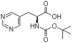 (alphaS)-alpha-[[叔丁氧羰基]氨基]-5-嘧啶丙酸分子结构 (CAS 1251904-63-8)
