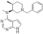 N-Methyl-N-[(3S,4S)-4-methyl-1-(phenylmethyl)-3-piperidinyl]-7H-pyrrolo[2,3-d]pyrimidin-4-amine molecular structure (CAS 1252883-90-1)