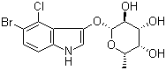 5-Bromo-4-chloro-1H-indol-3-yl 6-deoxy-beta-L-galactopyranoside molecular structure (CAS 125328-84-9)