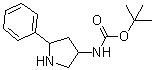 结构式 CAS# 1253789-67-1, (5-苯基吡咯烷-3-基)氨基甲酸叔丁酯