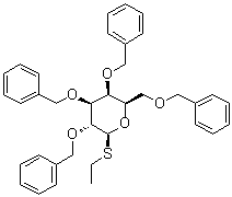structure of CAS# 125411-99-6, Ethyl 2,3,4,6-tetrakis-O-(phenylmethyl)-1-thio-beta-D-galactopyranoside