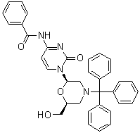 N-[1-[(2R,6S)-6-(Hydroxymethyl)-4-tritylmorpholin-2-yl]-2-oxo-1,2-dihydropyrimidine-4-yl]benzamide molecular structure (CAS 125515-31-3)