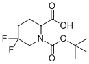 1-(tert-Butoxycarbonyl)-5,5-difluoropiperidine-2-carboxylic acid molecular structure (CAS 1255663-95-6)