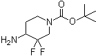 structure of CAS# 1255666-48-8, 4-Amino-3,3-difluoro-1-piperidinecarboxylic acid 1,1-dimethylethyl ester