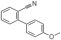 structure of CAS# 125610-78-8, 4'-Methoxy-1,1'-biphenyl-2-carbonitrile;2-(4-Methoxyphenyl)benzonitrile; 2-Cyano-4'-methoxy-1,1'-biphenyl; 4-(2-Cyanophenyl)anisole