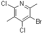 3-Bromo-4,6-dichloro-2,5-dimethylpyridine molecular structure (CAS 1256254-36-0)