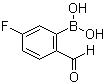 5-氟-2-甲酰基苯硼酸分子结构 (CAS 1256355-30-2)