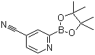 4-Cyanopyridine-2-boronic acid pinacol ester molecular structure (CAS 1256359-18-8)