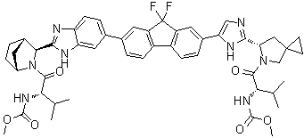 Ledipasvir molecular structure (CAS 1256388-51-8)