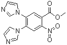 structure of CAS# 1256633-33-6, 4,5-Di-1H-imidazol-1-yl-2-nitrobenzoic acid methyl ester