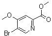 structure of CAS# 1256789-95-3, 5-Bromo-4-methoxy-2-pyridinecarboxylic acid methyl ester