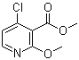 结构式 CAS# 1256826-55-7, 4-氯-2-甲氧基-3-吡啶羧酸甲酯