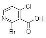 结构式 CAS# 1256833-88-1, 2-溴-4-氯-3-吡啶羧酸