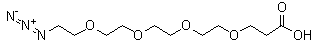 3-[2-[2-[2-(2-Azidoethoxy)ethoxy]ethoxy]ethoxy]propanoic acid molecular structure (CAS 1257063-35-6)