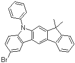 structure of CAS# 1257220-44-2, 2-Bromo-5,7-dihydro-7,7-dimethyl-5-phenylindeno[2,1-b]carbazole