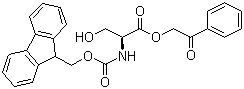N-(9-Fluorenylmethoxycarbonyl)-L-serine phenacyl ester molecular structure (CAS 125760-26-1)