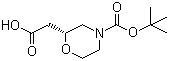结构式 CAS# 1257848-48-8, (2R)-4-叔丁氧羰基-2-吗啉乙酸