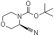 结构式 CAS# 1257856-86-2, (3S)-3-氰基-4-吗啉羧酸叔丁酯