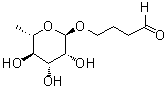 结构式 CAS# 1258196-96-1, 4-[(6-脱氧-alpha-L-甘露糖基)氧基]丁醛
