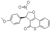 (2R,3R)-2,3-Dihydro-3-(4-methoxyphenyl)-2-nitro-4H-[1]benzothiopyrano[4,3-b]furan-4-one molecular structure (CAS 1258432-49-3)