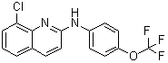 structure of CAS# 1258453-75-6, 8-Chloro-N-[4-(trifluoromethoxy)phenyl]-2-quinolinamine;8-Chloro-2-[[4-(trifluoromethoxy)phenyl]amino]quinoline; 8-Chloro-N-[4-(trifluoromethoxy)phenyl]quinolin-2-amine