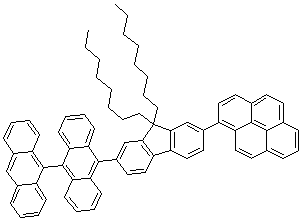1-(7-[9,9'-Bianthracen]-10-yl-9,9-dioctyl-9H-fluoren-2-yl)pyrene molecular structure (CAS 1258522-34-7)