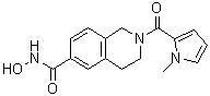 1,2,3,4-Tetrahydro-N-hydroxy-2-[(1-methyl-1H-pyrrol-2-yl)carbonyl]-6-isoquinolinecarboxamide molecular structure (CAS 1259296-46-2)