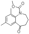 structure of CAS# 1259393-27-5, 2,3,4,5-Tetrahydro-7,9-dimethyl-5-oxo-1H-1-benzazepine-1-carboxylic acid methyl ester