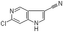 结构式 CAS# 1260381-90-5, 6-氯-1H-吡咯并[3,2-c]吡啶-3-甲腈