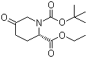 structure of CAS# 1260587-51-6, (2S)-5-Oxo-1,2-piperidinedicarboxylic acid 1-(tert-butyl) 2-ethyl ester