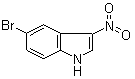 结构式 CAS# 1260655-97-7, 5-溴-3-硝基-1H-吲哚