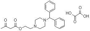 3-Oxobutanoic acid 2-[4-(diphenylmethyl)-1-piperazinyl]ethyl ester ethanedioate (1:1) molecular structure (CAS 1261268-85-2)