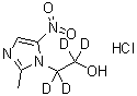 结构式 CAS# 1261397-74-3, 甲硝唑-d<sub>4</sub>盐酸盐