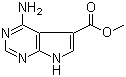 structure of CAS# 126149-77-7, Methyl 4-amino-7H-pyrrolo[2,3-d]pyrimidine-5-carboxylate