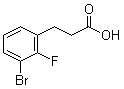 structure of CAS# 1261814-91-8, 3-Bromo-2-fluorobenzenepropanoic acid;3-(3-Bromo-2-fluorophenyl)propanoic acid
