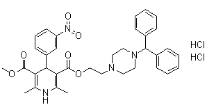 Manidipine dihydrochloride molecular structure (CAS 126229-12-7)