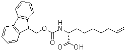 structure of CAS# 1262886-63-4, (2R)-2-[[(9H-Fluoren-9-ylmethoxy)carbonyl]amino]-8-nonenoic acid