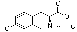(S)-2',6'-二甲基酪氨酸盐酸盐分子结构 (CAS 126312-63-8)