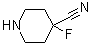 4-氟-4-哌啶甲腈分子结构 (CAS 1263281-75-9)