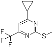 4-Cyclopropyl-2-(methylthio)-6-(trifluoromethyl)pyrimidine molecular structure (CAS 1263282-49-0)