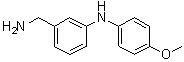 structure of CAS# 1263284-49-6, 3-[(4-Methoxyphenyl)amino]benzenemethanamine