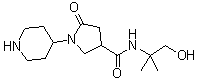 N-(2-Hydroxy-1,1-dimethylethyl)-5-oxo-1-(4-piperidinyl)-3-pyrrolidinecarboxamide molecular structure (CAS 1263285-15-9)