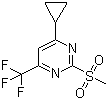 4-Cyclopropyl-2-(methylsulfonyl)-6-(trifluoromethyl)pyrimidine molecular structure (CAS 1263285-93-3)