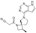 (3S,4R)-3-Methyl-β-oxo-6-(7H-pyrrolo[2,3-d]pyrimidin-4-yl)-1,6-diazaspiro[3.4]octane-1-propanenitrile molecular structure (CAS 1263774-59-9)
