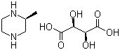 结构式 CAS# 126458-15-9, (S)-2-甲基哌嗪酒石酸盐