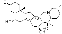 (3beta,5alpha,6alpha,16beta)-8,14-二去氢瑟烷-3,6,16,20-四醇分子结构 (CAS 126594-75-0)